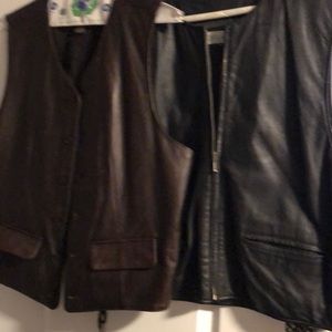 2  quality leather vest